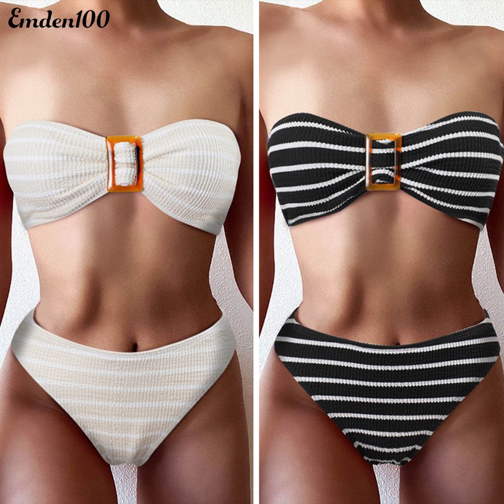 Bộ Bikini 2 Mảnh Hở Lưng Có Mút Đệm Mềm Mại Cho Nữ