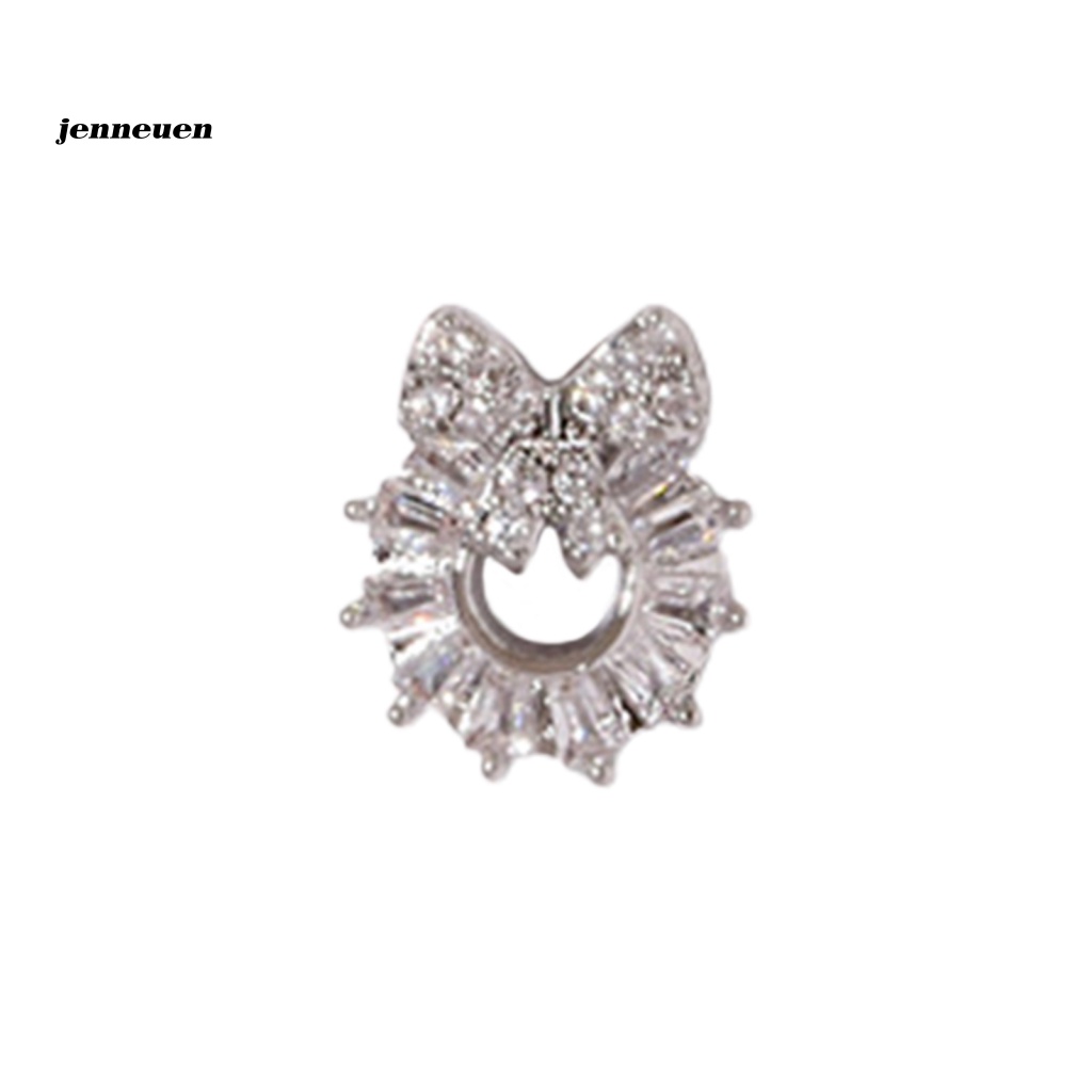 Phụ Kiện Trang Trí Móng Tay Bằng Hợp Kim Đính Đá Zircon Thời Trang Dành Cho Nữ