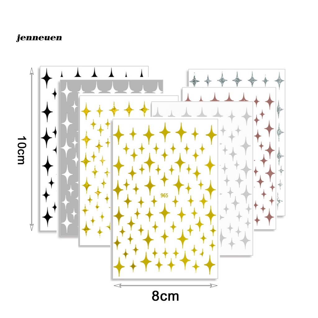 Bộ 7 Miếng Dán Móng Tay 3D Siêu Mỏng Chất Lượng Cao Cho Nữ