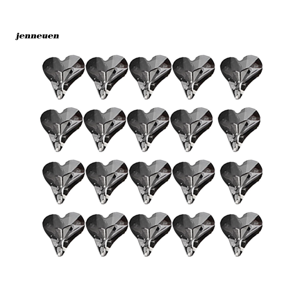 Set 20 Phụ Kiện Trang Trí Móng Tay Nghệ Thuật Hình Trái Tim Đính Đá Xinh Xắn