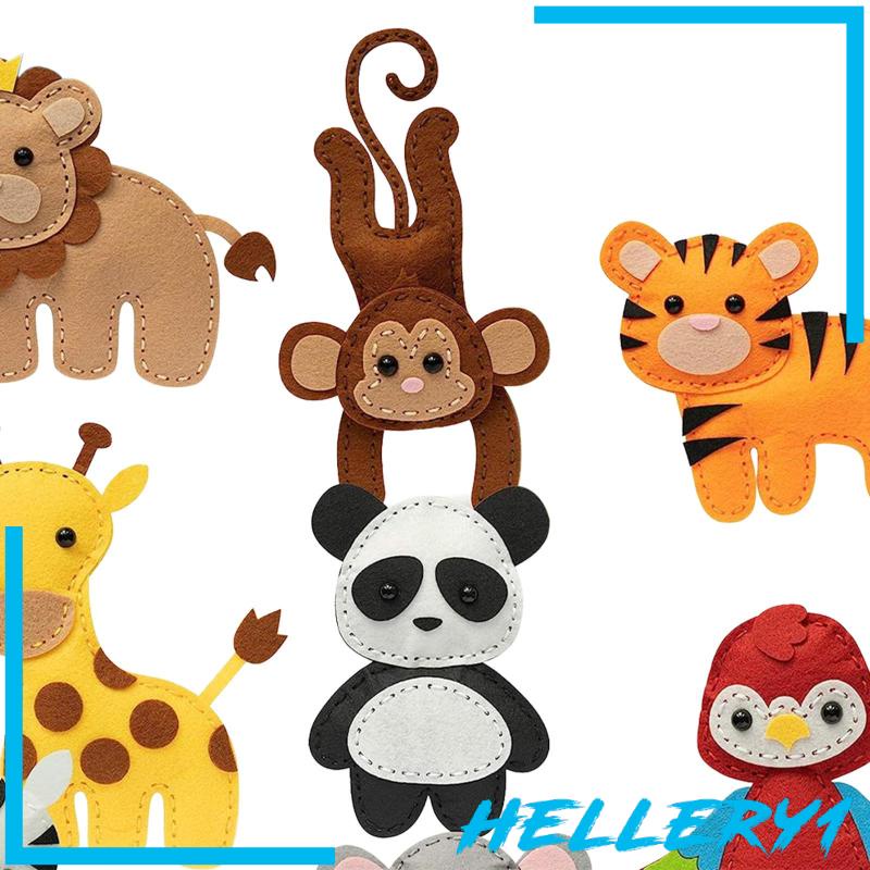 Bộ Dụng Cụ May Vá Thủ Công Bằng Vải Nỉ Hình Động Vật DIY Dành Cho Trẻ Em