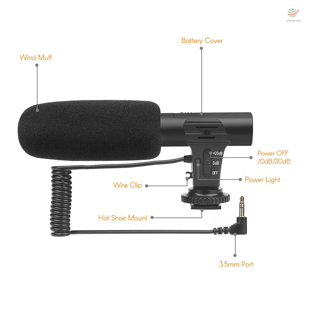 Micro XT-451 Có Jack Cắm 3.5mm Chuyên Dụng Cho Máy Quay Phim Canon Sony Nikon DV