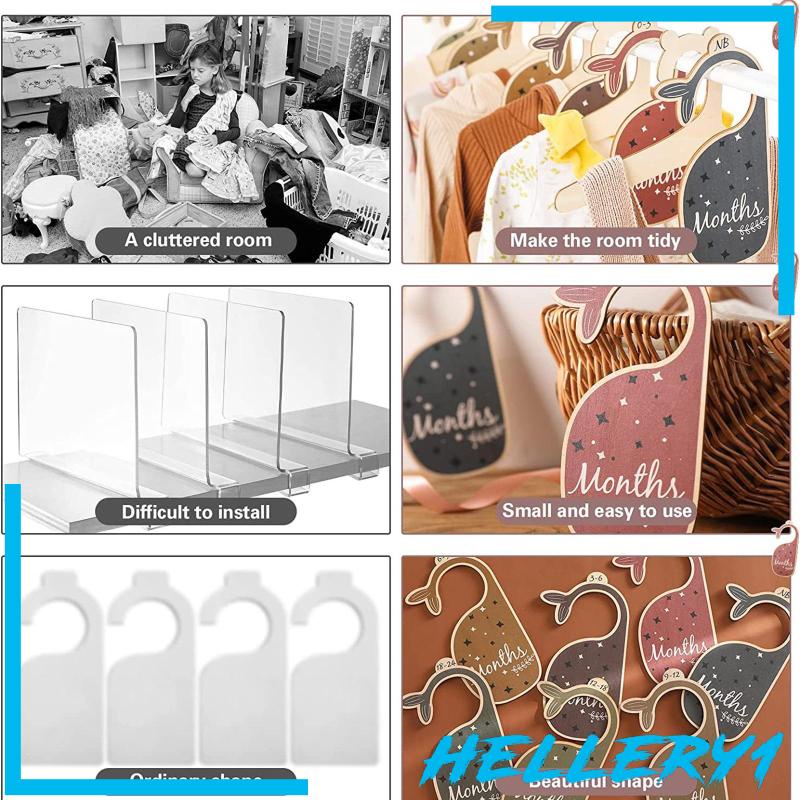 Set 7 Miếng Dán Dùng Để Chia Ngăn Tủ Quần Áo Em Bé Đa Năng Tiện Dụng