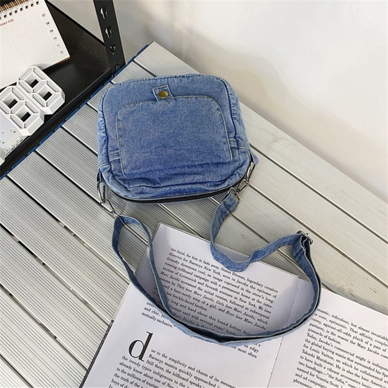 Túi Đeo Chéo Vai Đựng Điện Thoại Bằng Vải Jean Thời Trang Mùa Hè Dành Cho Nữ