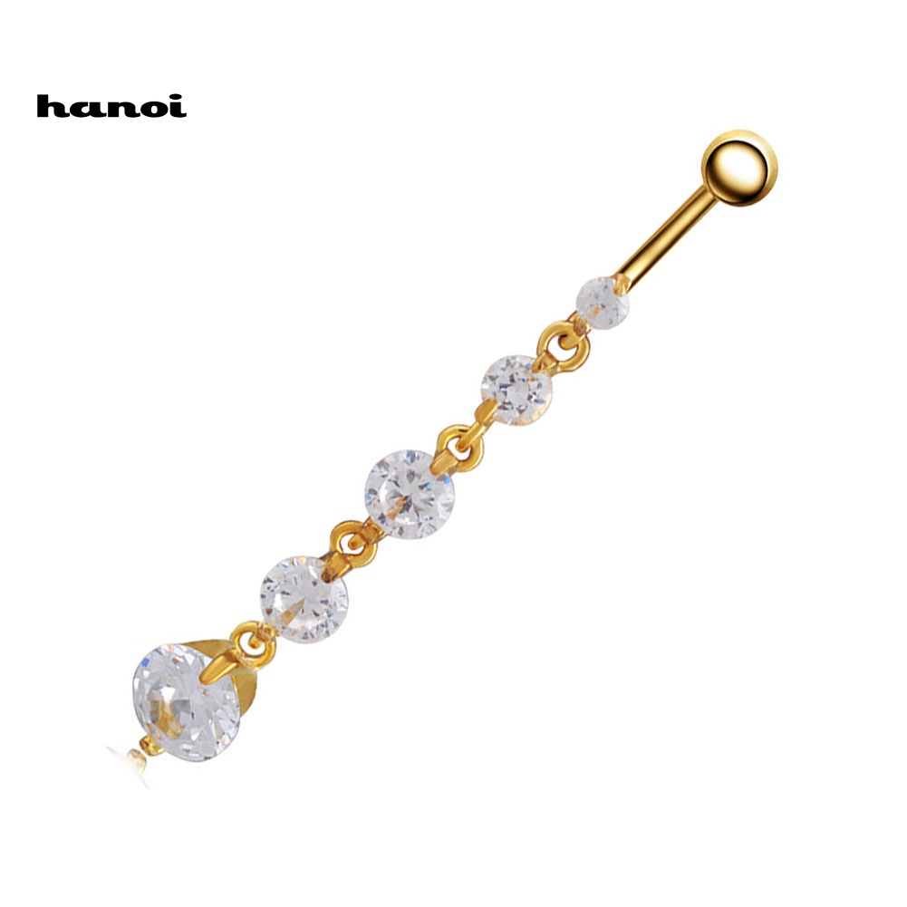 Khuyên Rốn Dáng Dài Đính Đá Quyến Rũ Cho Nữ