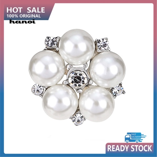 Ghim Cài Áo Hình Bông Hoa Đính Ngọc Trai Nhân Tạo Thời Trang
