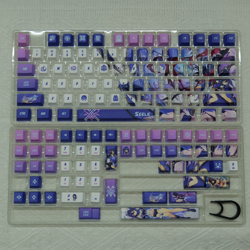 132 Phím Seele Keycaps Cherry Profile Honkai Star Rail Anime PBT Dye Sub Cơ Keycap