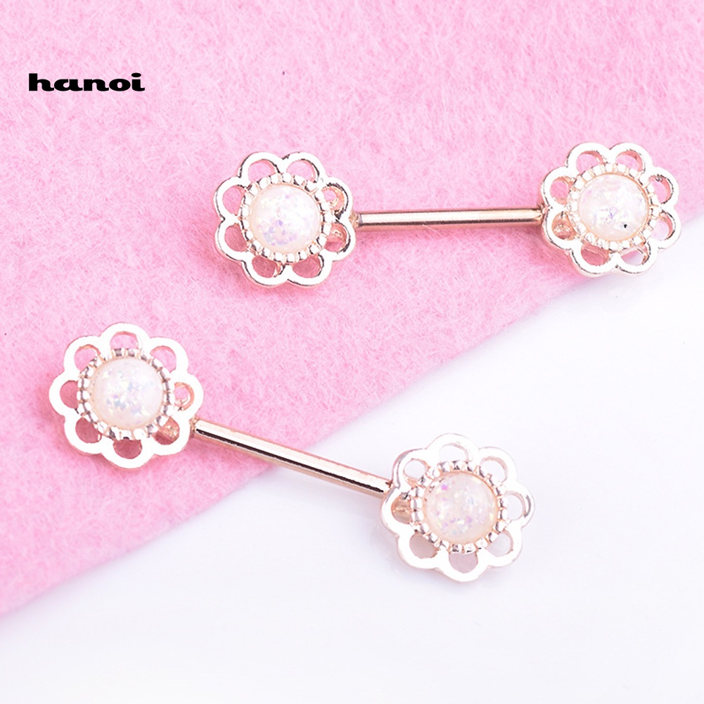 1 Khuyên Xỏ Cơ Thể Hình Bông Hoa Bằng Thép Không Gỉ