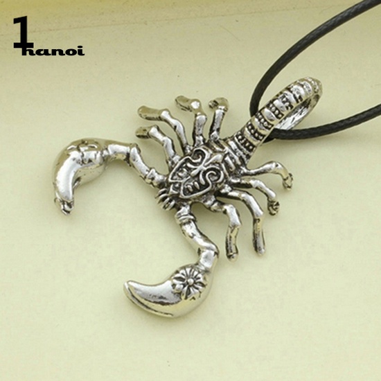 Vòng Cổ Giả Da Mặt Bò Cạp Thời Trang Vintage Cho Nam