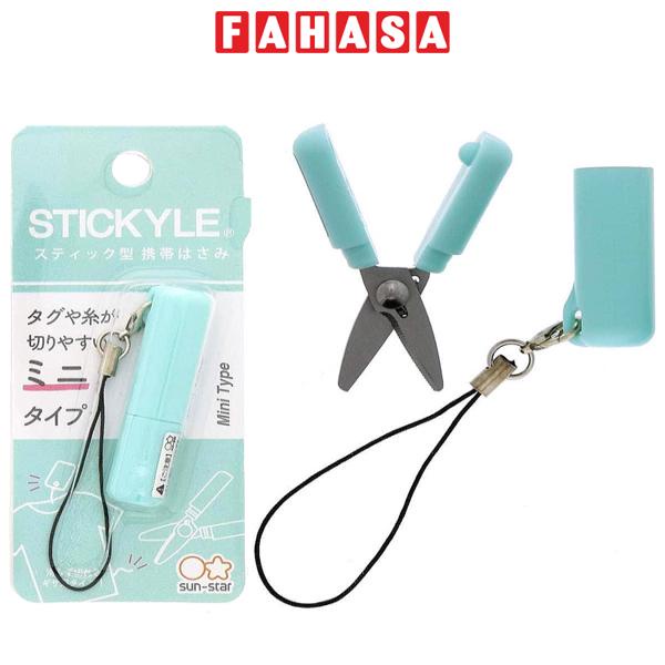 Kéo Mini Stickyle Có Nắp Đậy - Sun-star S3719731 - Màu Xanh Mint