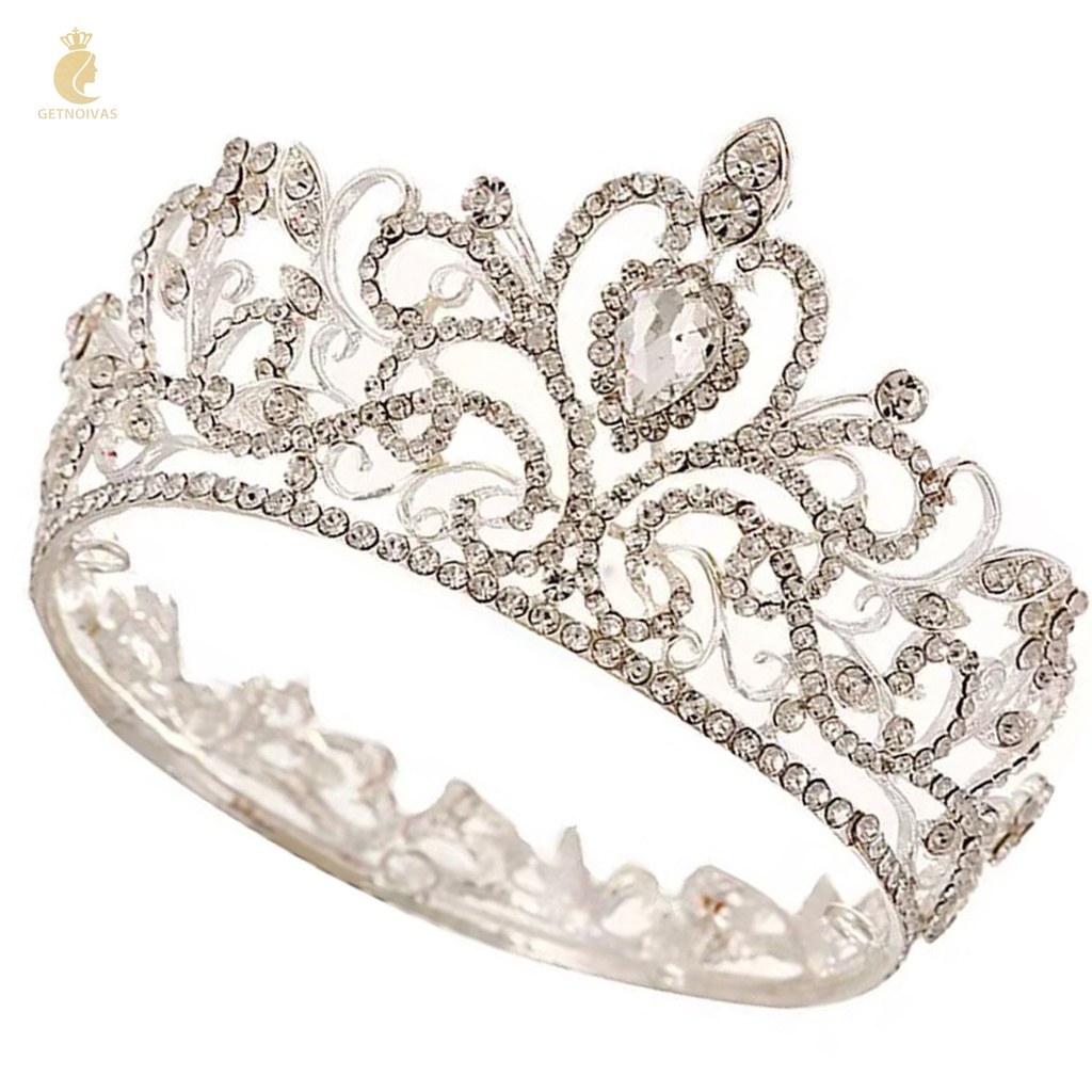 GETNOIVAS Cài Tóc Hình Vương Miện Và Vương Miện Đính Đá Sang Trọng