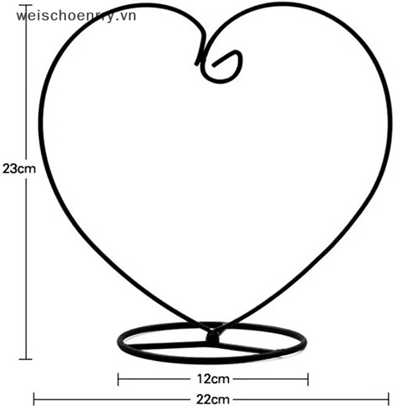 Giá Sắt Treo Chậu Hoa Thủy Tinh Hình Trái Tim / Mặt Trăng Sáng Tạo