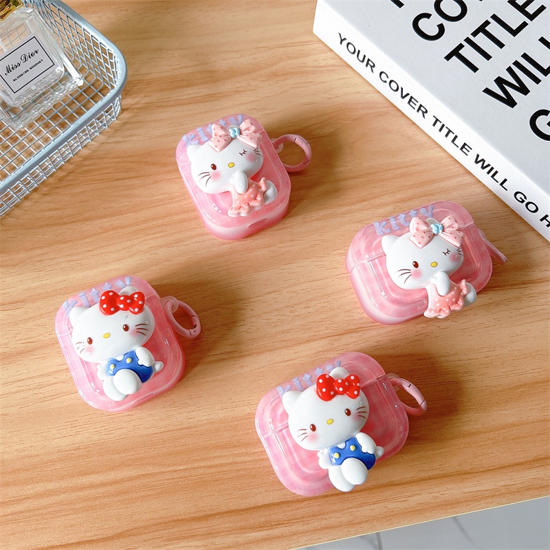 Vỏ Bảo Vệ Hộp Sạc Tai Nghe Bluetooth Không Dây Airpods1 / 2 3 Pro Pro2 Air Pods Pro 3 Hình Mèo kt Ốp