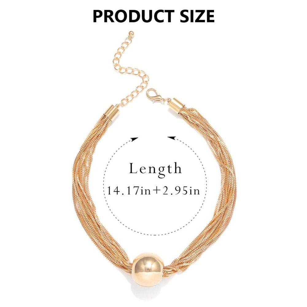 1 Vòng Cổ Choker Bằng Hợp Kim Màu Vàng Thời Trang Dành Cho Nam Nữ