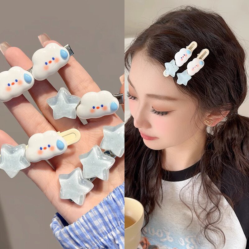 Kẹp Tóc Hình Đám Mây Ngôi Sao Mới Phổ Biến Cho Nữ