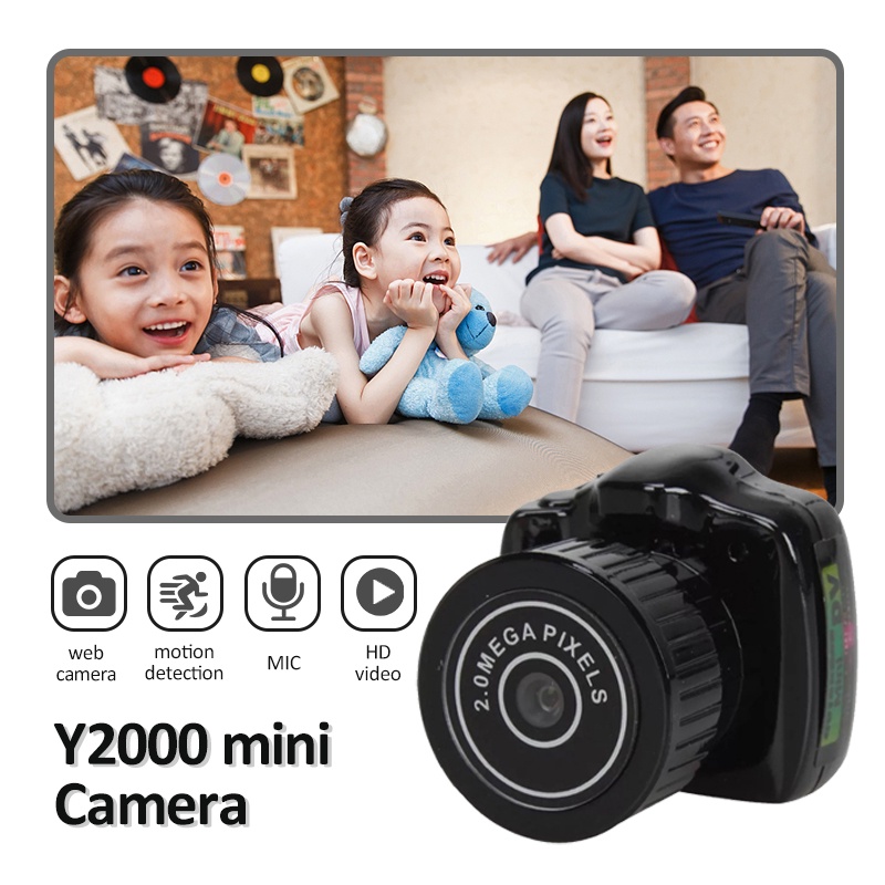 Y2000 Camera Mini Camera Wifi Không Dây 1080p Ghi Hình Ghi Âm Cao Camera     Gia Đình Qiqimall_vn