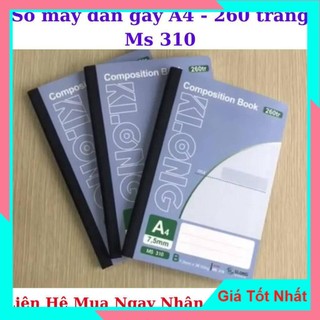 Sổ ghi chép klong a4 kẻ ngang 260 trang giá rẻ , giấy dày , dán gáy - 1 quyển - sổ ghi chép a4 mã số 310