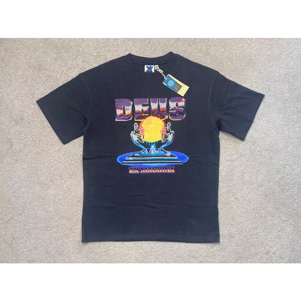 Deus ex machina Áo Thun cotton Ngắn Tay Cổ Tròn In Họa Tiết Thời Trang Mùa Hè Cho Nam