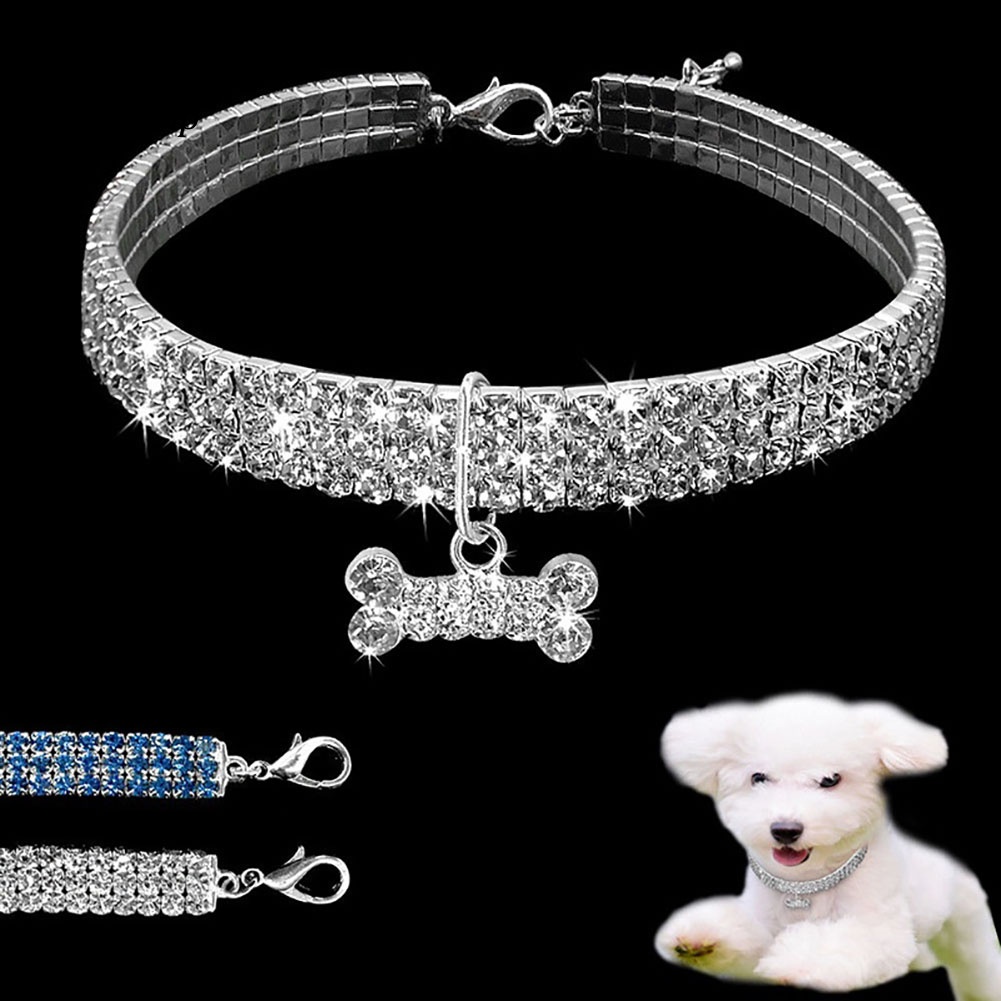 Vòng Cổ ĐíNh Đá LấP LáNh ThờI Trang Cho Thú Cưng