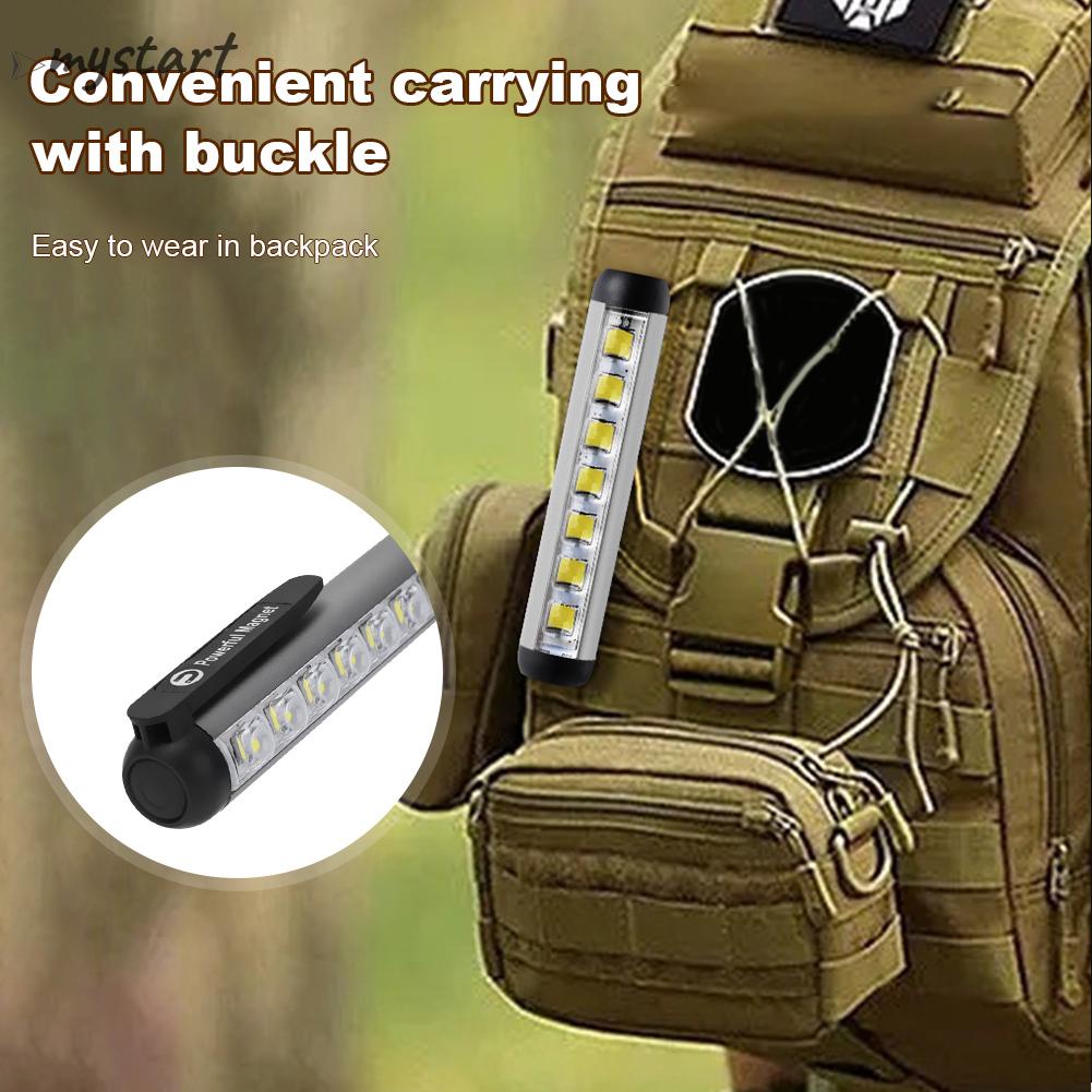 Đèn Pin LED Cầm Tay Sạc Được Loại C Kèm Kẹp Nam Châm