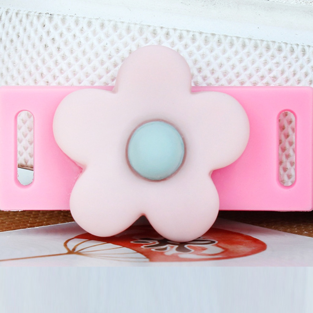 1 pc / 3 chiếc phim hoạt hình dễ thương màu kẹo hoa tinh tế phụ kiện thời trang khóa dây giày