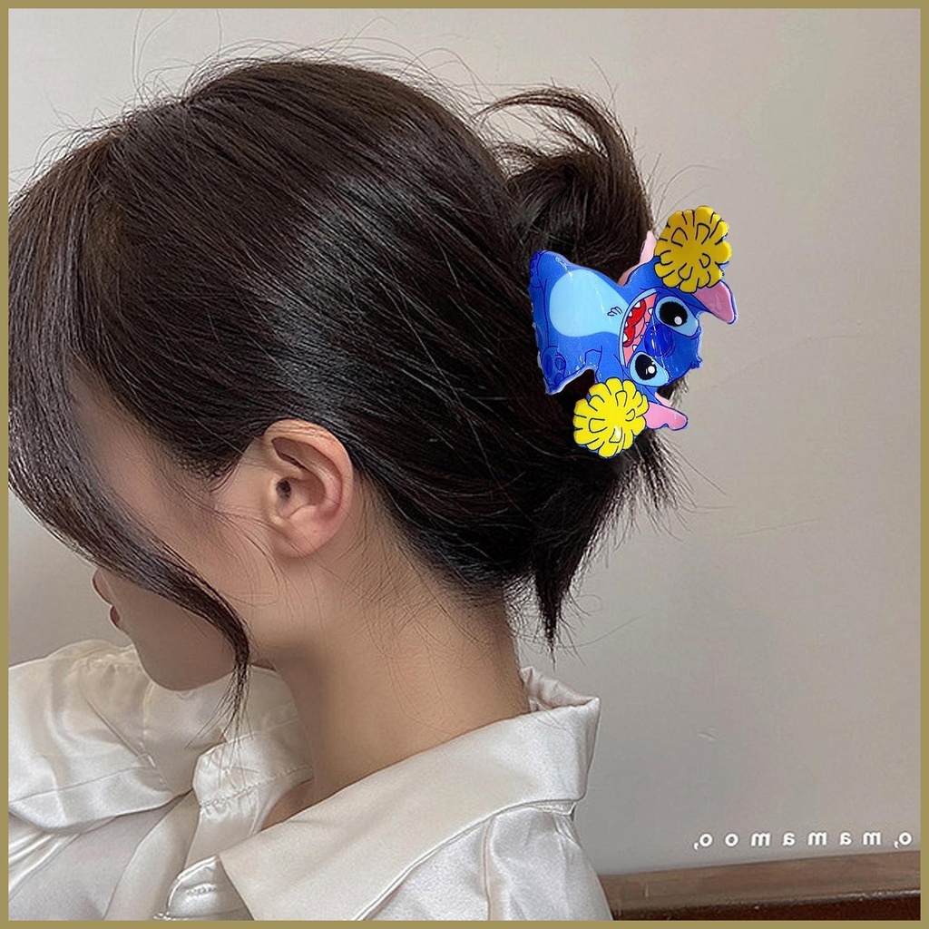 Kẹp Tóc Càng Cua Hình Stitch Hoạt Hình Bằng Acrylic Thời Trang Cho Nữ paca3vn