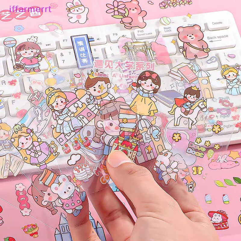 Bộ 50 Sticker Hoạt Hình Dán Trang Trí Chống Thấm Nước