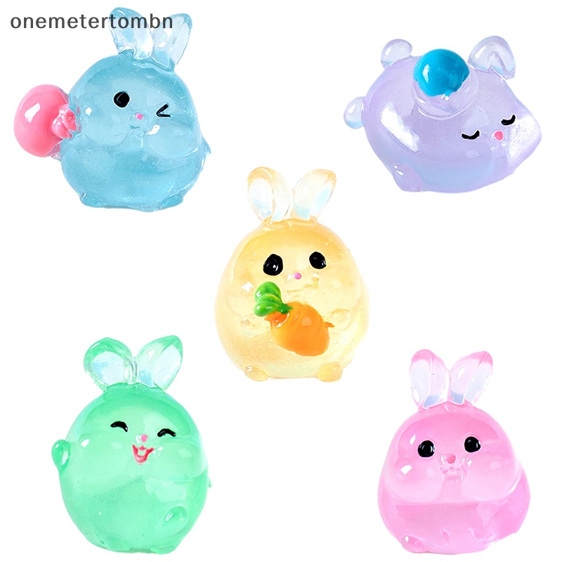 Set 3 Thỏ Con Hoạt Hình Mini Phát Sáng Xinh Xắn Dùng Để Trang Trí Tiểu Cảnh