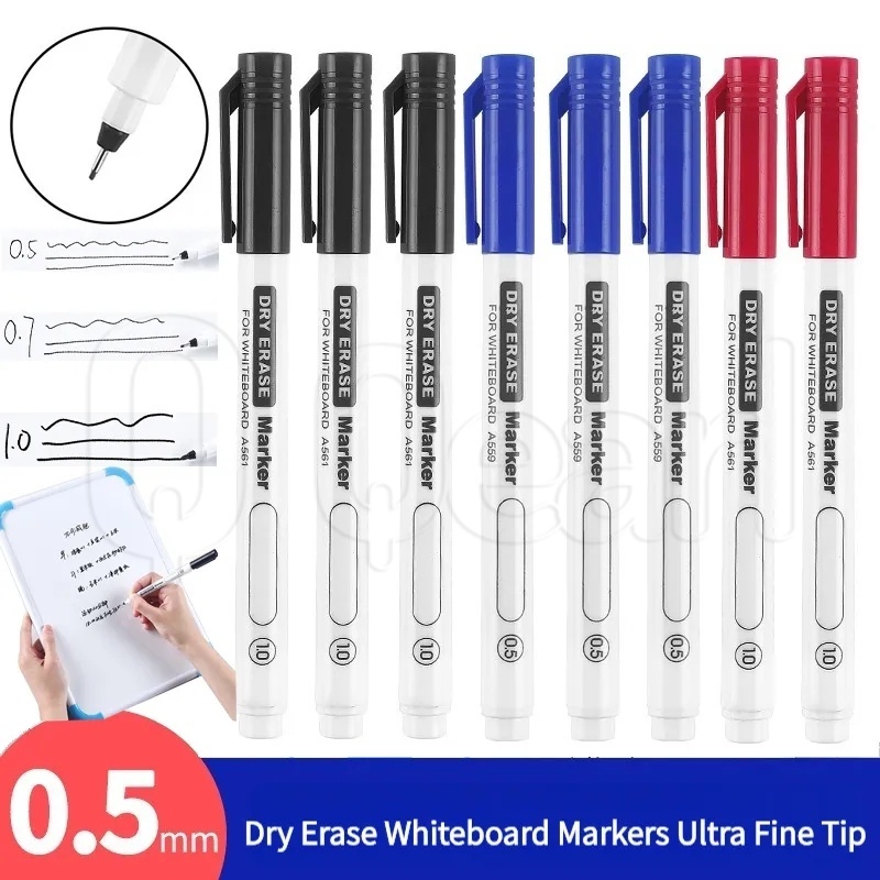 Bút Lông Viết Bảng Cỡ Lớn 0.5mm / 0.7mm / 1.0mm / Có 3 Màu Chống Nước Khô Nhanh