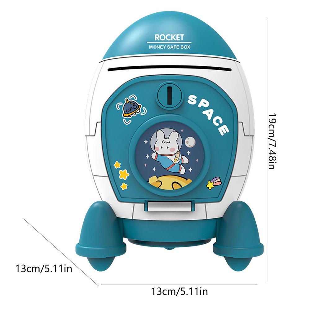 Ống Heo Tiết Kiệm Hình Thỏ Hoạt Hình Dễ Thương Có Công Tắc Chìa Khóa