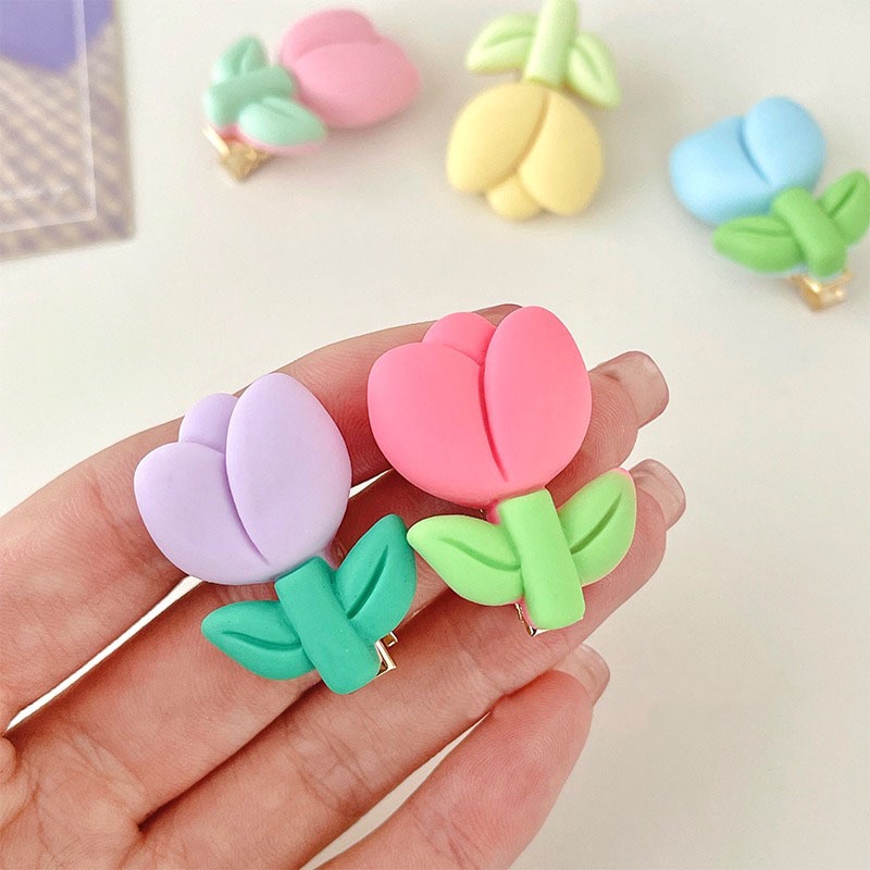 Kẹp TóC HìNh Hoa Tulip Dễ Thương Cho Nữ