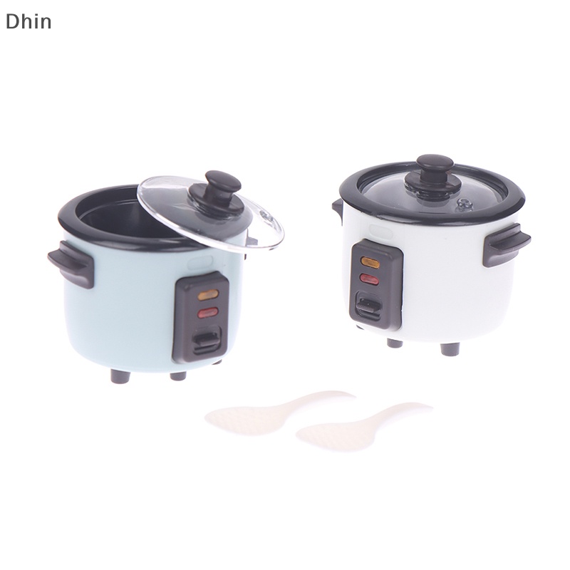 Nồi Cơm Điện / Muỗng Cơm Mini Tỉ Lệ 1: 12 Dùng Trang Trí Nhà Búp Bê