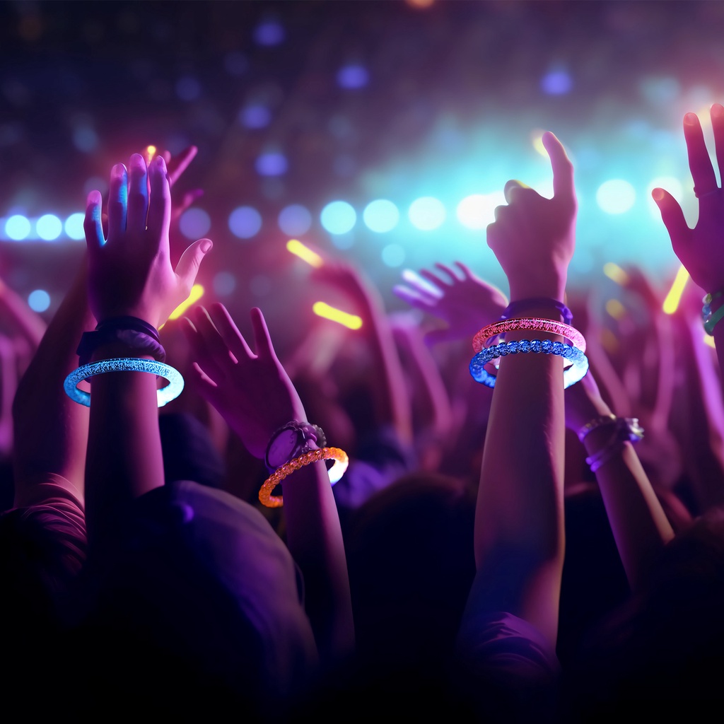 6 CÁI LED Glow Vòng đeo tay Neon Glow Bracelet Glow In The Dark Wristband Đối với trẻ em dành cho người lớn