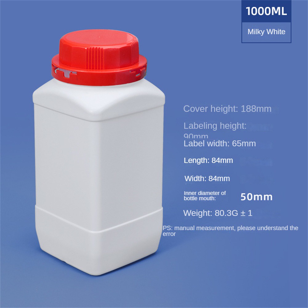250Ml/500Ml/1000Ml Chai Hdpe Rỗng Có Nắp Trong Hộp Nhựa Vuông Cấp Thực Phẩm Đựng Kem Dưỡng Da Dạng Lỏng Bri