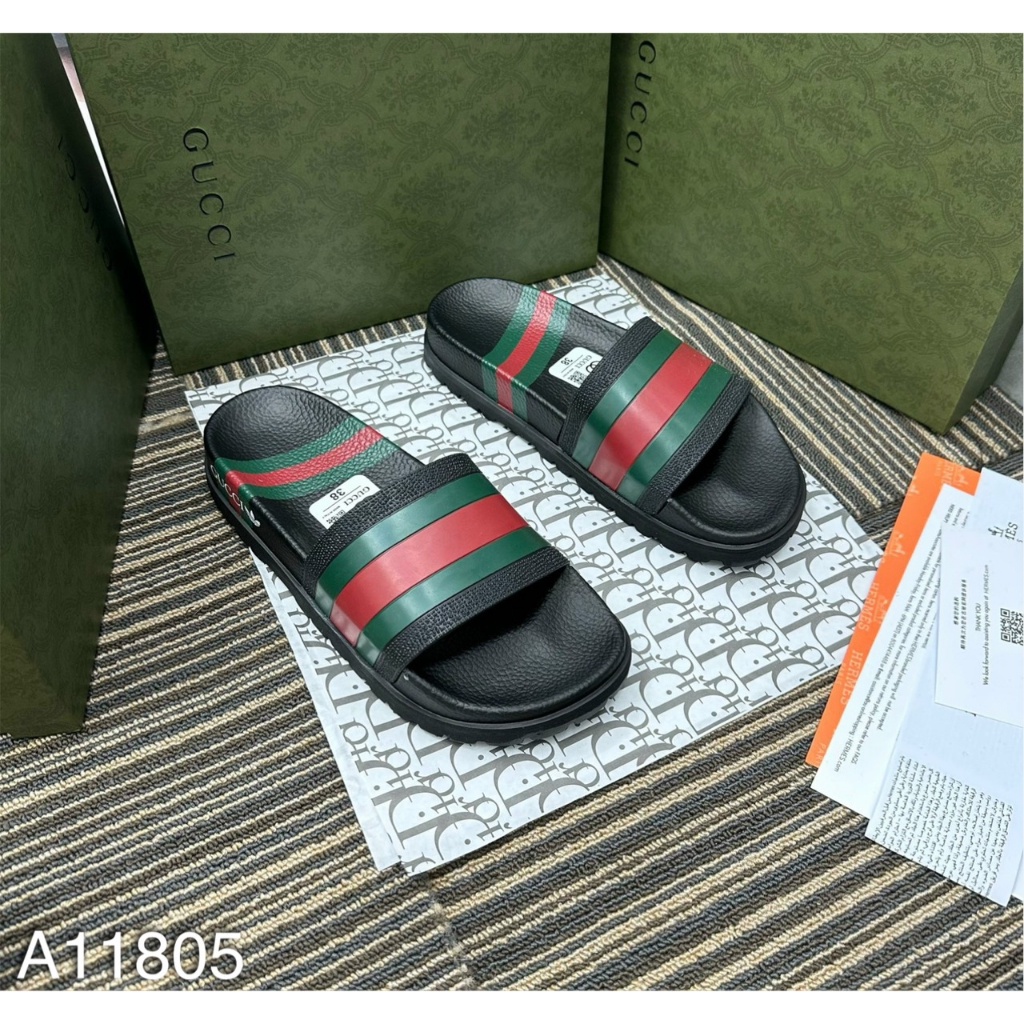 Dép Quai Ngang Nam Guchy Cao Cấp, Dép Lê Nam GC Quai Ngang Xanh Đỏ Cực Đẹp