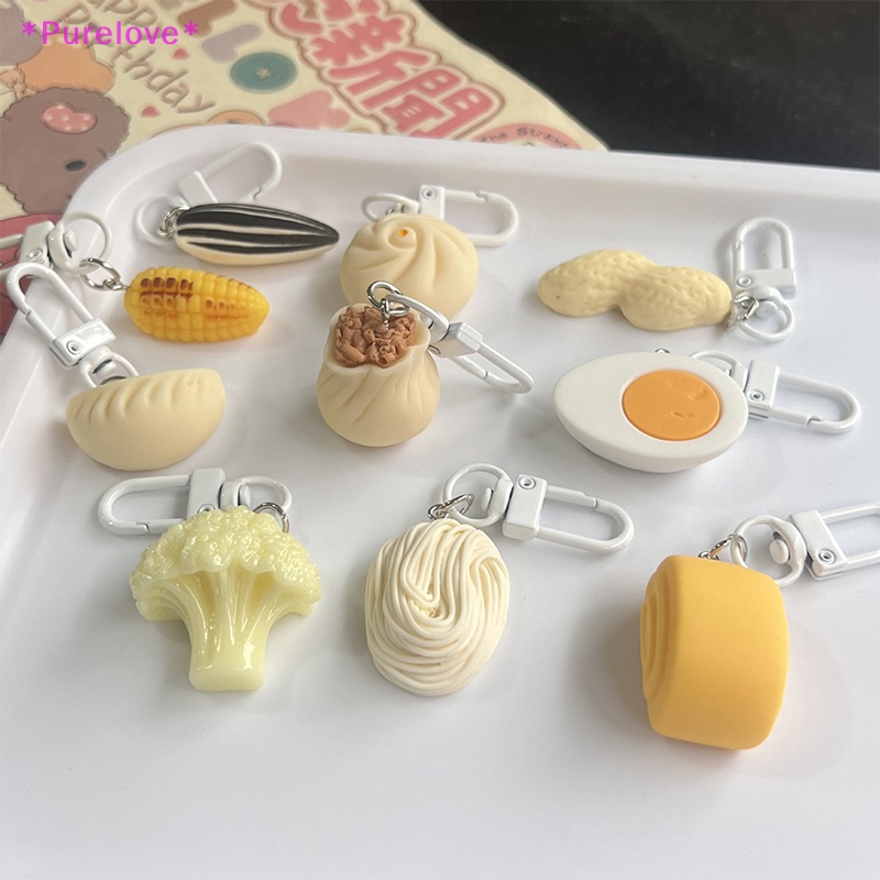 Móc Chìa Khóa Xe Hơi / Túi Đồ Ăn Sáng Hình Đồ Ăn Vặt Hoạt Hình Đáng Yêu Dành Cho Bé Gái Mới