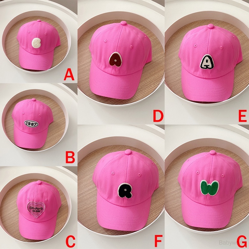 Mũ Lưỡi Trai Chống Nắng Thêu Chữ Barbie Màu Hồng Dễ Thương Cho Bé Trai + Gái