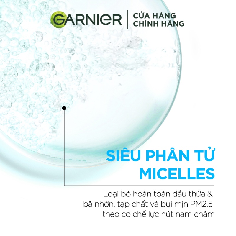 Bộ 3 Nước tẩy trang Garnier Cho Da Dầu Mụn Salicylic BHA Micellar 400ml x 3