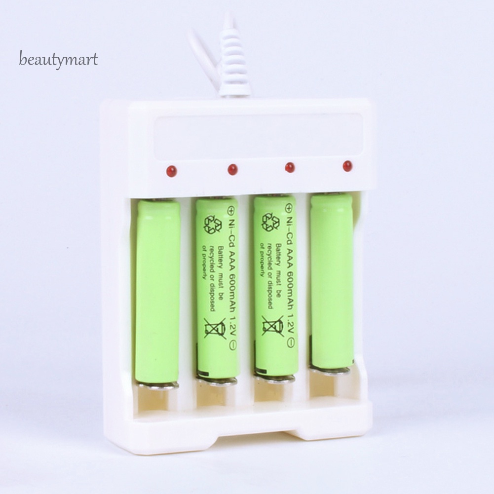 Bộ Sạc Pin AA / AAA Ni-MH Ni-Cd 4 Ngăn Có Đèn LED Hiển Thị beautymartm1
