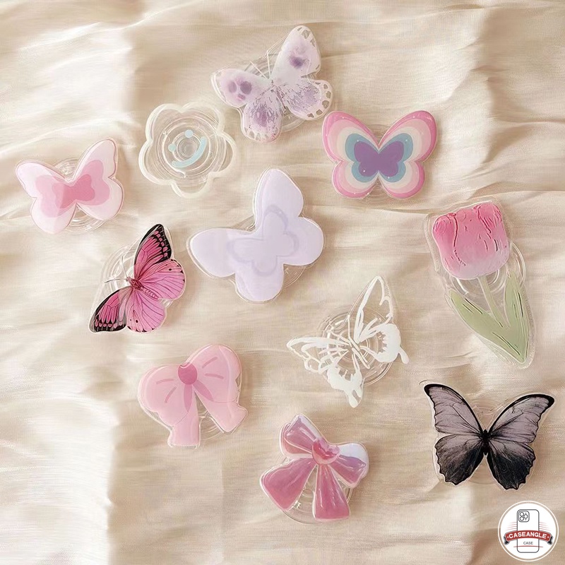 Giá Đỡ Điện Thoại Hình Bướm / Hoa / Ngôi Sao / Trái Tim Màu Gradient Nhiều Màu Tùy Chọn