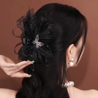 Kẹp Tóc Nơ Đính Đá Thời Trang Cho Nữ