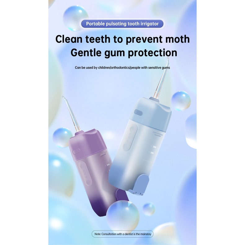 Máy súc miệng, máy làm sạch răng, máy tăm nước điện gia dụng cầm tay, máy làm sạch răng, vết ố và vôi răng