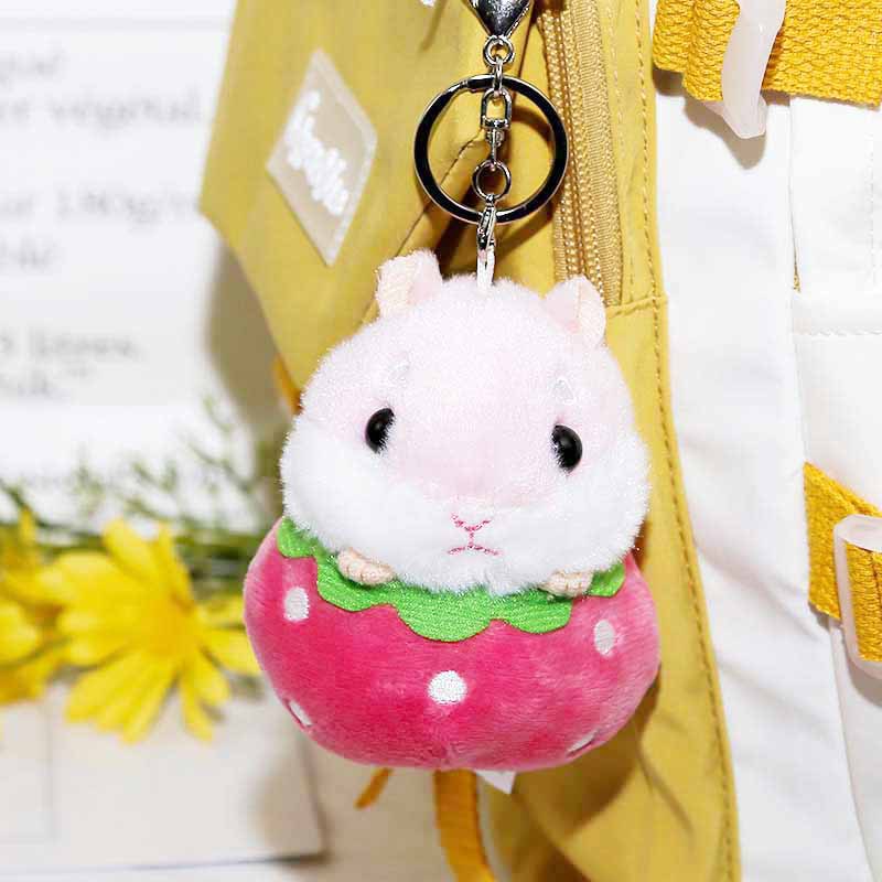 Móc Khóa Hình Chuột Hamster Nhồi Bông 13cm Đáng Yêu