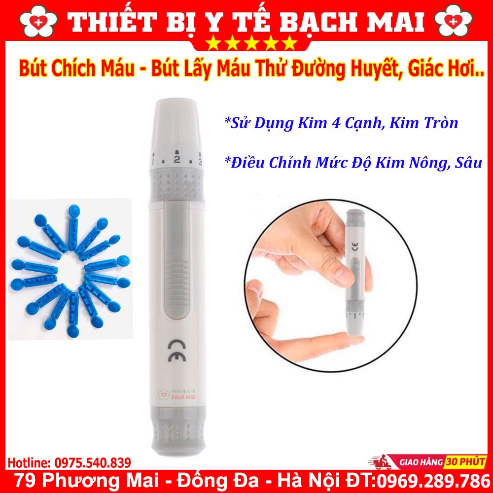 Bút Chích Lấy Máu Cho Máy Thử Đường Huyết Các Loại