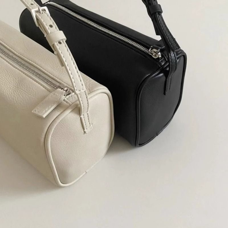 The Row túi xách nữ đeo chéo Túi gối Đơn giản và cao cấp retro da bút thùng gói Nách túi xách