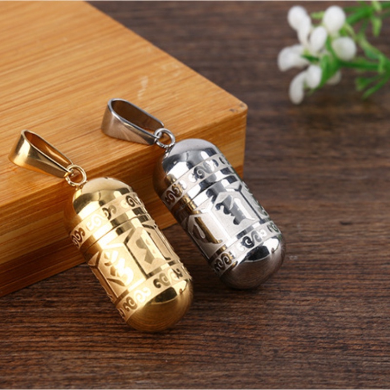 Mặt Dây Chuyền Bằng Thép Titan Phong Cách Phật Giáo Cho Nam Nữ