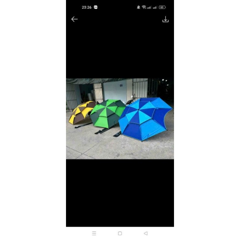 Xả Kho Ô CÂU CÁ 2 TẦNG CAO CẤP ĐEN VÀ DỌC DỪA 3 MÀU Y HÌNH Ạ  TRÁNH UV