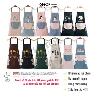 Tạp Dề Nhà Bếp Chống Thấm Nước Dễ Thương Có Túi Lớn Cho Nam Và Nữ SG.DECOR  bếp nấu ăn thời trang