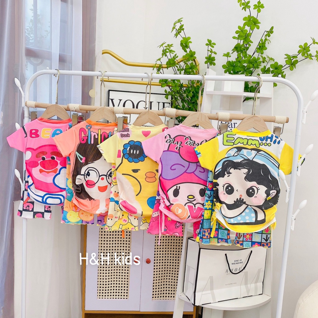 SET THUN TĂM LẠNH HÈ HOẠ TIẾT SIÊU XỊN CHO BÉ