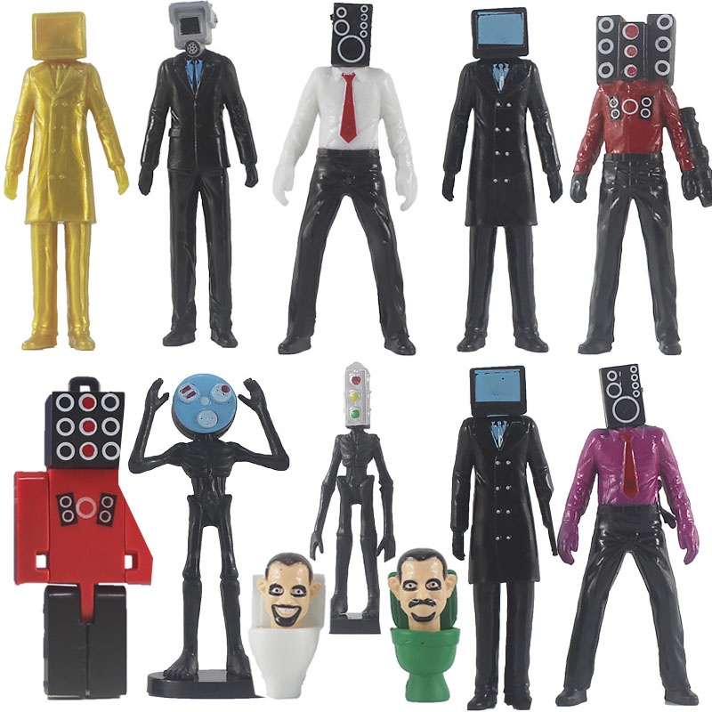 Skibidi toilet speakerman action figure tv man monitor man model dolls collection